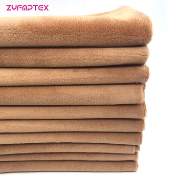 

ZYFMPTEX 8Pcs/Lot Brown Polyester Plush Fabric 45x50cm Cheapest Soft High-Grade Wool Minky Fabric For Toys Blanket Home DIY