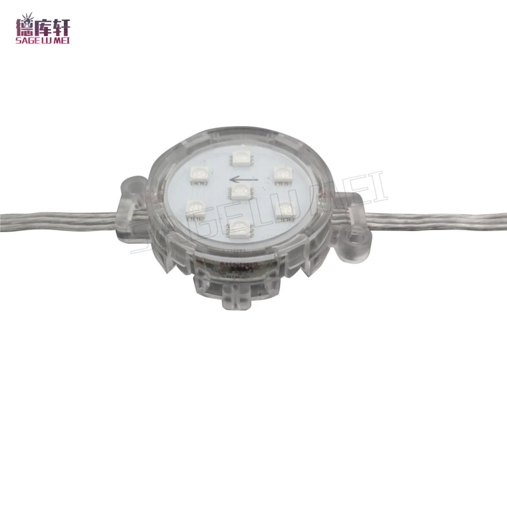 200 шт. DC24V 16703/1908 IC 7 светодиодов 50 мм светодиодные цифровые пиксельные экранные