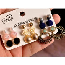 Новые, модные, женское Ювелирное Украшение из мультфильма «Холодное сердце» ; День рождения жемчужные серьги набор mashup 9 пар/компл. серьги