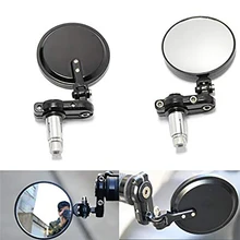 Universal Motorcycle Moto Racer Foldable Rearview Side View HANDLE BAR END Mirror FOR DUCATI Monster 796 899 Multistrada 1200 for ducati 695 696 796 1100 1200 universal motorcycle 7 8 22mm rearview mirror handle bar end blue side mirror silver