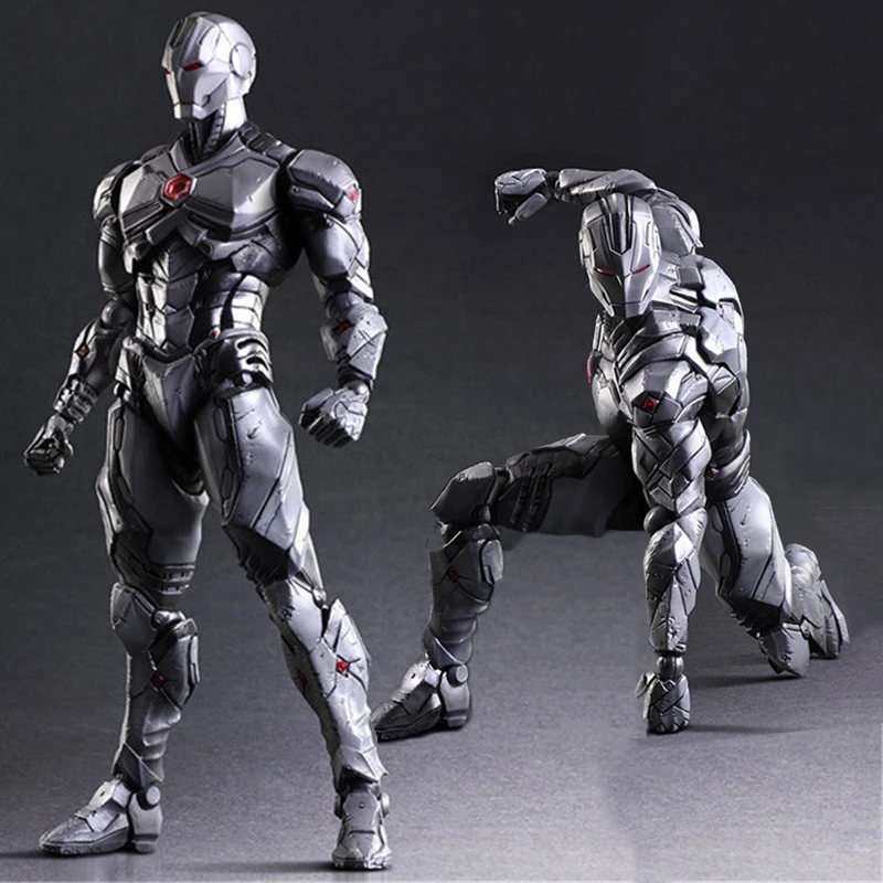 

NEW Play Arts Kai Iron Man Action Figure Collection Model Toys Figure 26cmm Ironman Playarts Kai Tony Stark Gray Armor Warrior