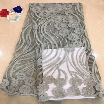 

2019 New design French Net Sequin Lace Fabric 2019 Latest african sequence lace fabric with embroidery tulle fabric