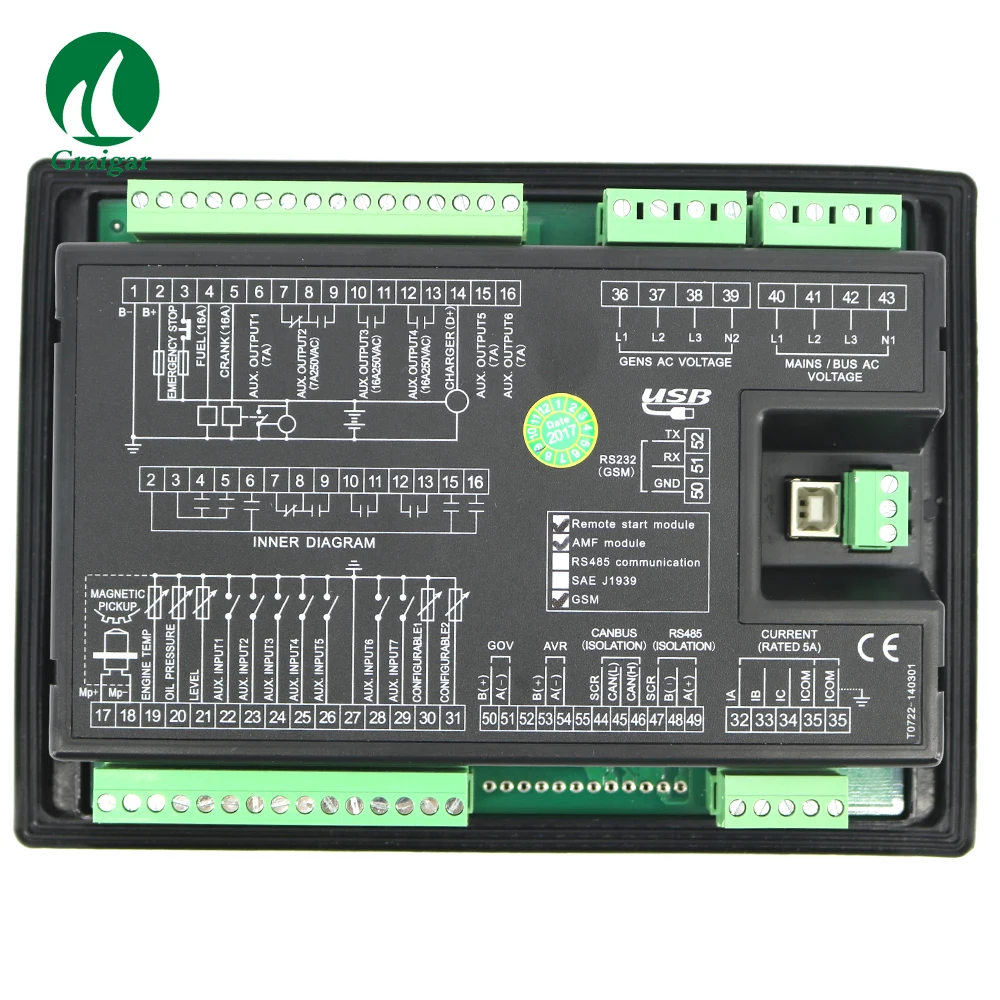 Контроллер дизельного генератора LXC7220 LIXISE замена DSE7120/DSE7220/DSE7320|Детали и