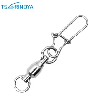 

TSURINOYA 20Pcs 0# 1# 2# Stainless Steel Fishing Swivels Safety Snap Connector Pin Fishing Accessories Carp Fishing Tackle Pesca