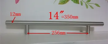 

(Diameter 12mm,Length:350mm) 14" Furniture Hardware Kitchen Cabinet Handle, Bar Pull Handle Stainless Steel T Handles