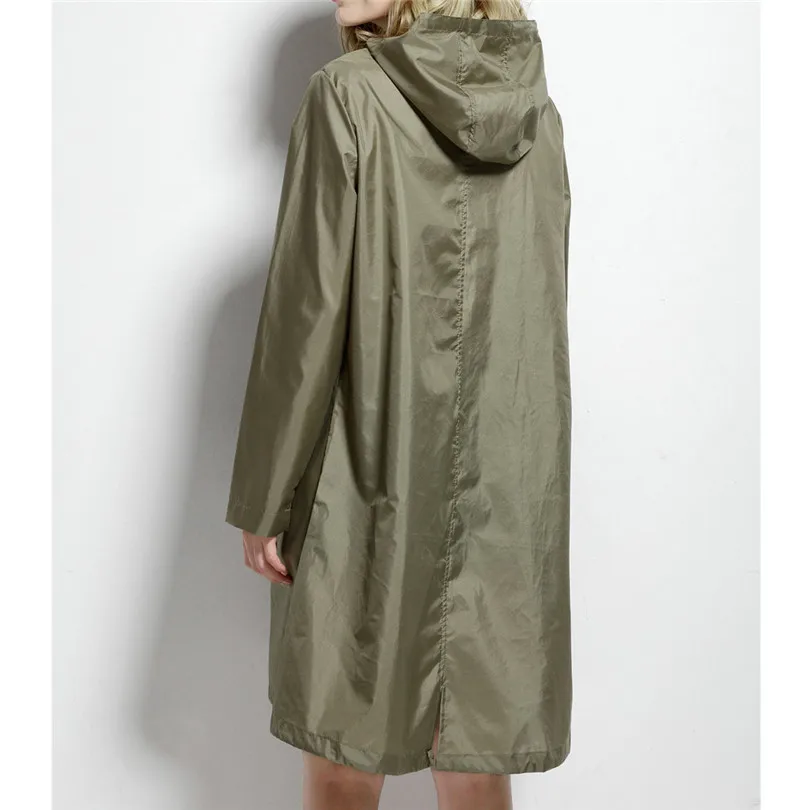 New Fashion Women Rain Solid Jacket Outdoor Waterproof hooded Coat windbreaker Windproof Coat Outwear Raincoat poncho #E15 (17)