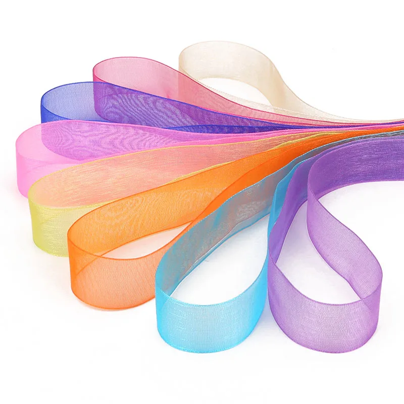 Organza Ribbon 20/50yards 3mm-38mm For Gift Wedding Christmas Decoration
