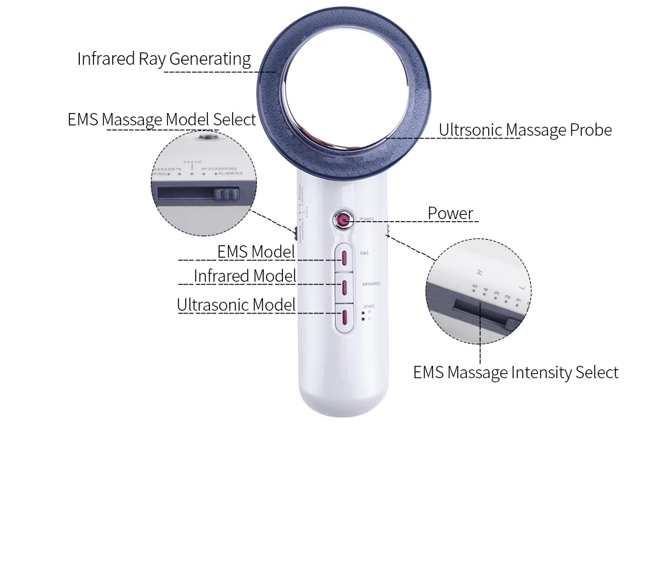 Ультразвуковая кавитация EMS Массажер для коррекции фигуры потеря веса Lipo анти Целлюлит Жир горелка Гальваническая инфракрасный