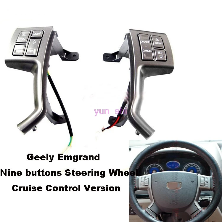 Multi function For 2012 13 Geely Emgrand EC7 CVT ECU AT Version Nine Buttons Steering Wheel