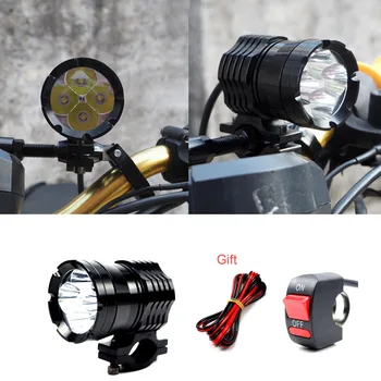 

MOTOWOLF External Motorcycle Headlight 40W 4 LED super bright long-range spotlights for Yamaha Honda Suzuki Kawasaki