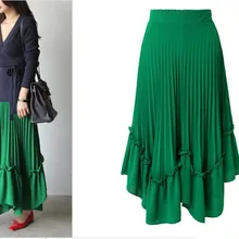 Юбки из полиэстера и хлопка, однотонные, без saia faldas Mujer, топ из натурального хлопка, юбка-пачка,,, плиссированные женские юбки с высокой талией