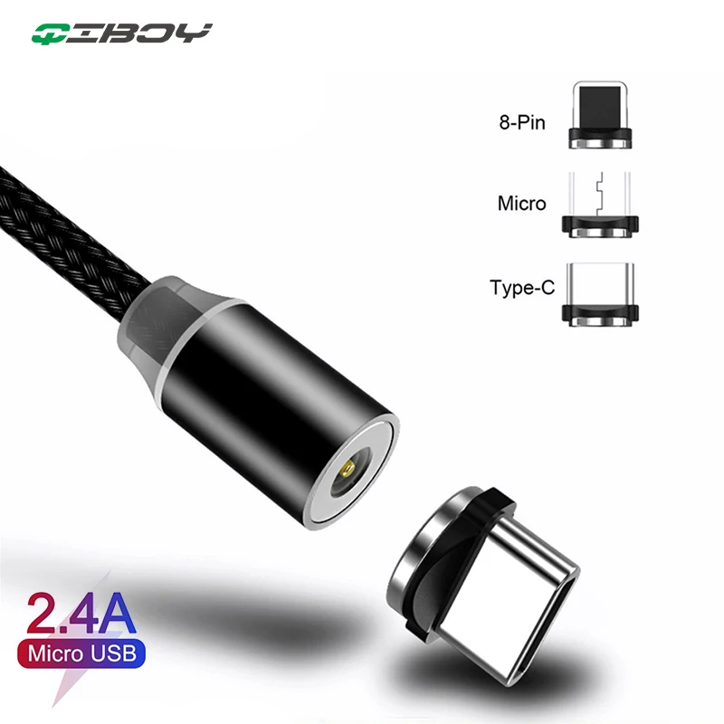 

Magnetic Charger Cable Micro USB Type C Fast Charging Wire For iPhone Xs Samsung S10 Android Mobile Phone Cable Charge USBC Cord