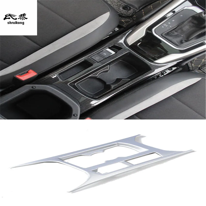 

1pc ABS chrome or carbon fiber grain front glass cup decoration cover for 2018 Volkswagen VW T-ROC car accessories