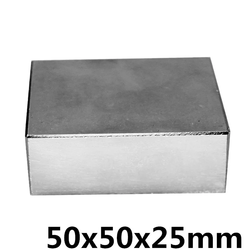 

1PC 50mm x 50mm x 25mm Strong Powerful Block Square Magnet Craft Model Rare Earth 50*50*25Neodymium Permanent Magnet 50x50x25