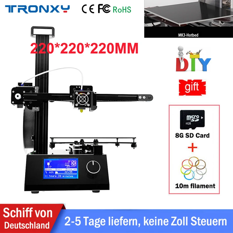 

Updated Tronxy 3D Printer LCD Screen High Precision Reprap Desktop Whole Metal Kit DIY Printing Size 220*220*220mm Easy Assembly