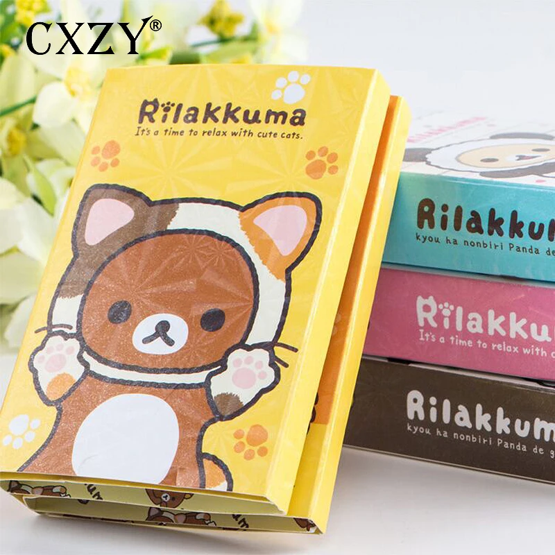 

CXZY 6 Folding Rilakkuma Totoro Melody London Unicorn sticky note kawaii index memo pad planner sticker cute office list 3B832