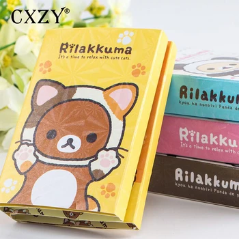 

CXZY 6 Folding Rilakkuma Totoro Melody London Unicorn sticky note kawaii index memo pad planner sticker cute office list 3B832