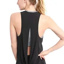 Fanceey Activewear Running Workouts Shirt Open Back sports crop top Yoga Tank Top Stretch Sexy Blouse Gym Tank Sleeveless Shirts