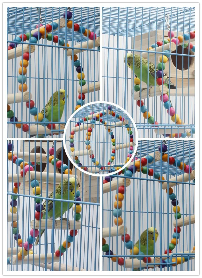 Новые петли для подвески высокого качества деревянные птицы игрушки для домашних животных попугай круглый качели для любого размера