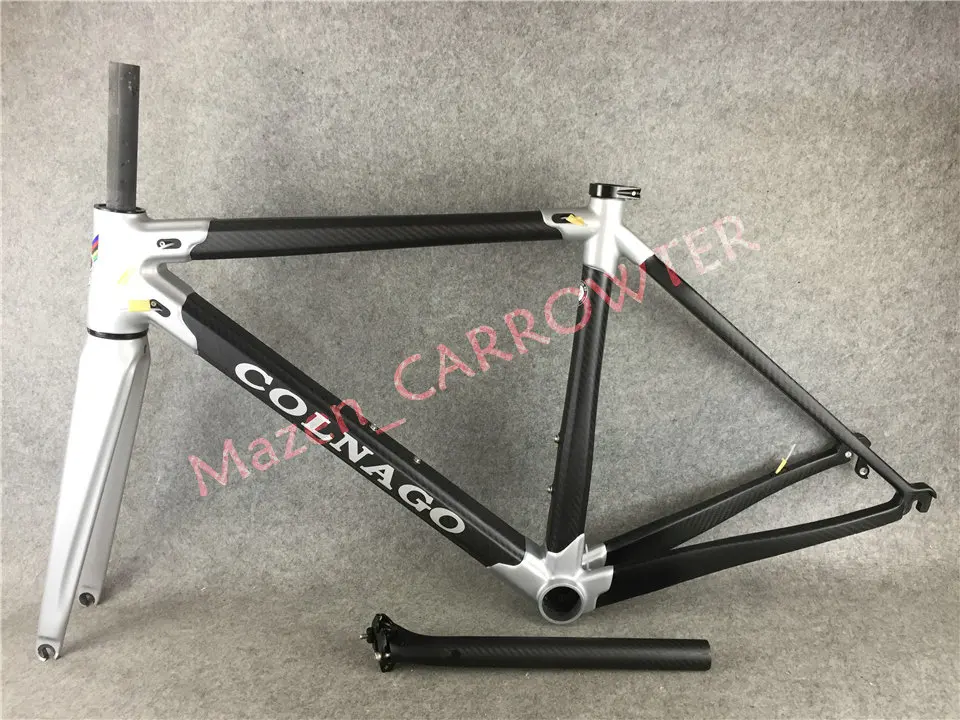 T1000 3K все матовые серебристо черные Colnago C60 карбоновые дорожные рамы для