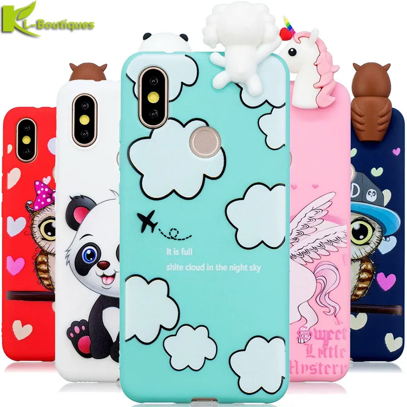

xiaomi mi a2 lite Phone Case on for Coque Xiomi Xiaomi Mi A2 Lite Cover Cute 3D Doll Toy Cartoon Silicone Soft TPU Case Women