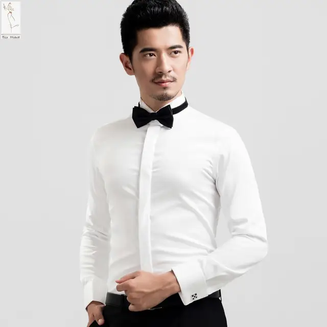 Men-s-white-Tuxedo-Shirt-French-cufflink