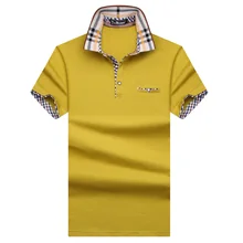 Новое поступление, мужская рубашка поло в английском стиле, летняя рубашка поло с короткими рукавами, Мужская Однотонная рубашка, 95% хлопок, плюс размер, S-10XL