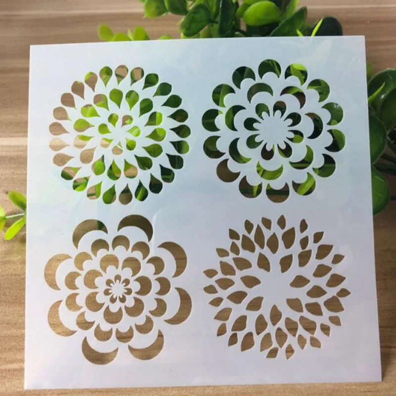 

Stencils Bloem Flower Scrapbooking Photo Album Decorative Embossing Bullet Journal Stencils Template For Painting Wall Reusable