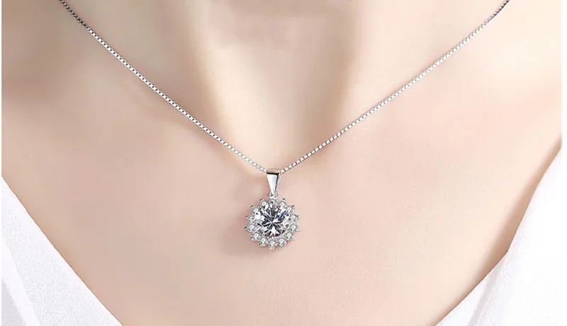 Ювелирные изделия 18 K золото moissanite алмаз ожерелье свадебные подарки MO-01-4