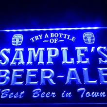 DZ015-для персонализированного названия лучший пивной Ale Home Bar Pub светодиодный неоновый свет знак
