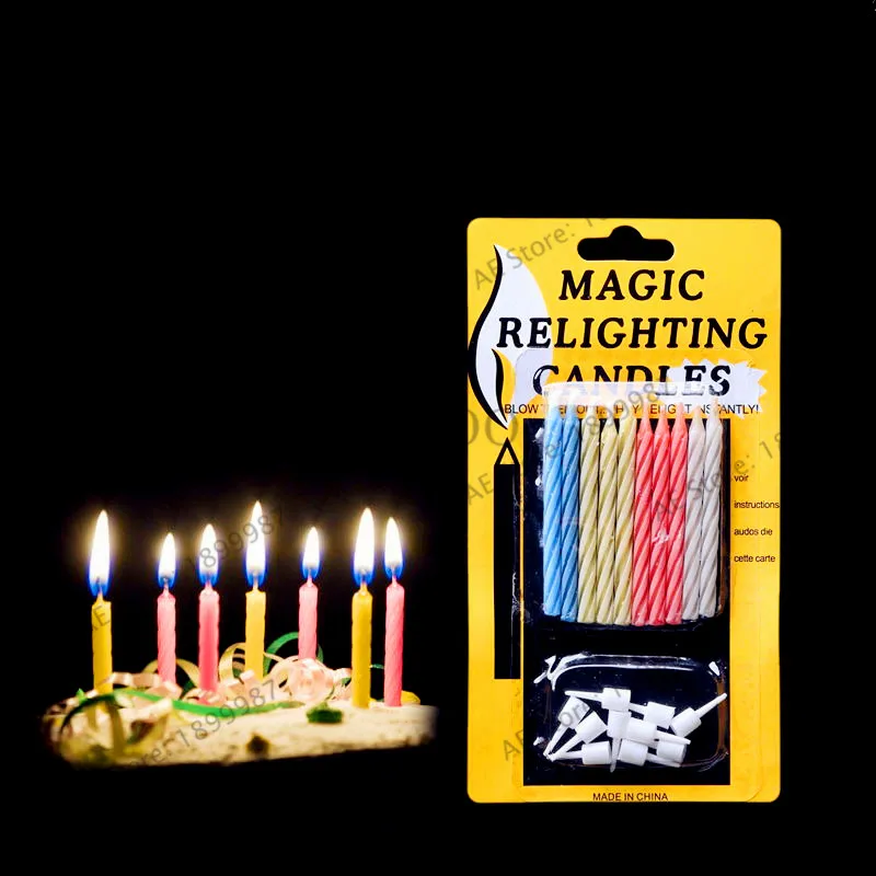 10pcs/lot Creative birthday candle that won't blow out funny tricky