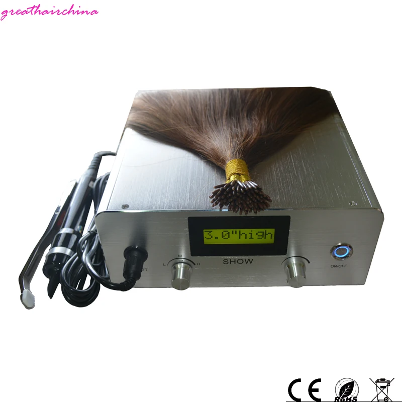 Профессиональная сильная Высококачественная Новейшая цифровая ультразвуковая кератиновая машина для наращивания волос разъемы JR999 цвет серебристый и черный