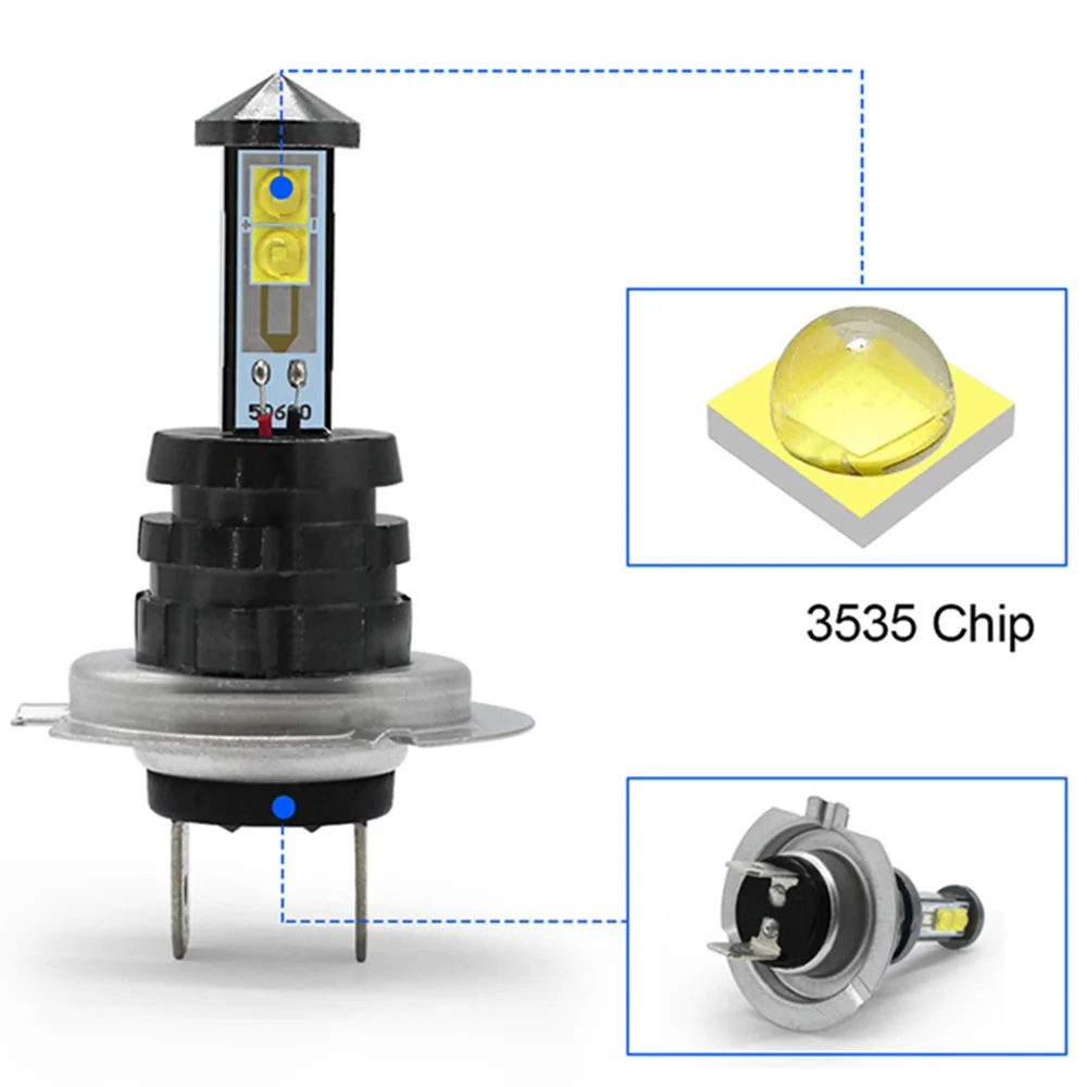 

2pcs H1 H3 9006 HB4 H11 H8 H7 Auto LED Fog Light Bulb 9006 880 881 20W LED Bulb Car Daytime Running Light DRL Lamp 6500K White
