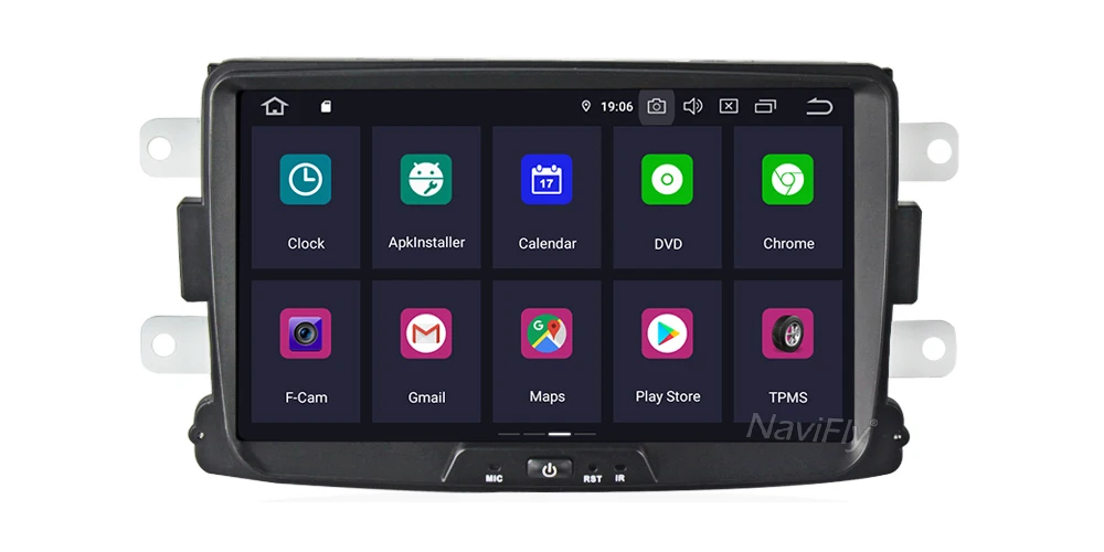 Perfect NaviFly Pure Android9.0 IPS Screen DSP Car Audio multimedia player for Renault Dacia Duster Sandero Lodgy Dokker car DVR camera 9