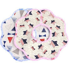 Мультяшные детские нагрудники, водонепроницаемые банданы для новорожденных, детская отрыжка, 360 градусов, одежда для девочек и мальчиков, слюнявчик, полотенце с принтом, фартук