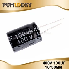 5 шт. высокое качество 400V100UF 18*30 мм 100 мкФ 400V 18*30 мм электролитический конденсатор