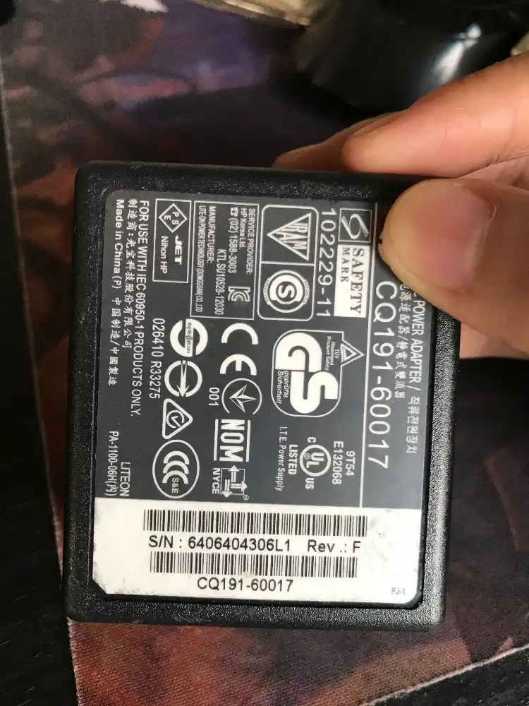 Используется CQ19160017 UpBright AC/DC адаптер для hp CQ191-60017 PA-1100-06H PA-110006H зарядное устройство Принтера - изображение