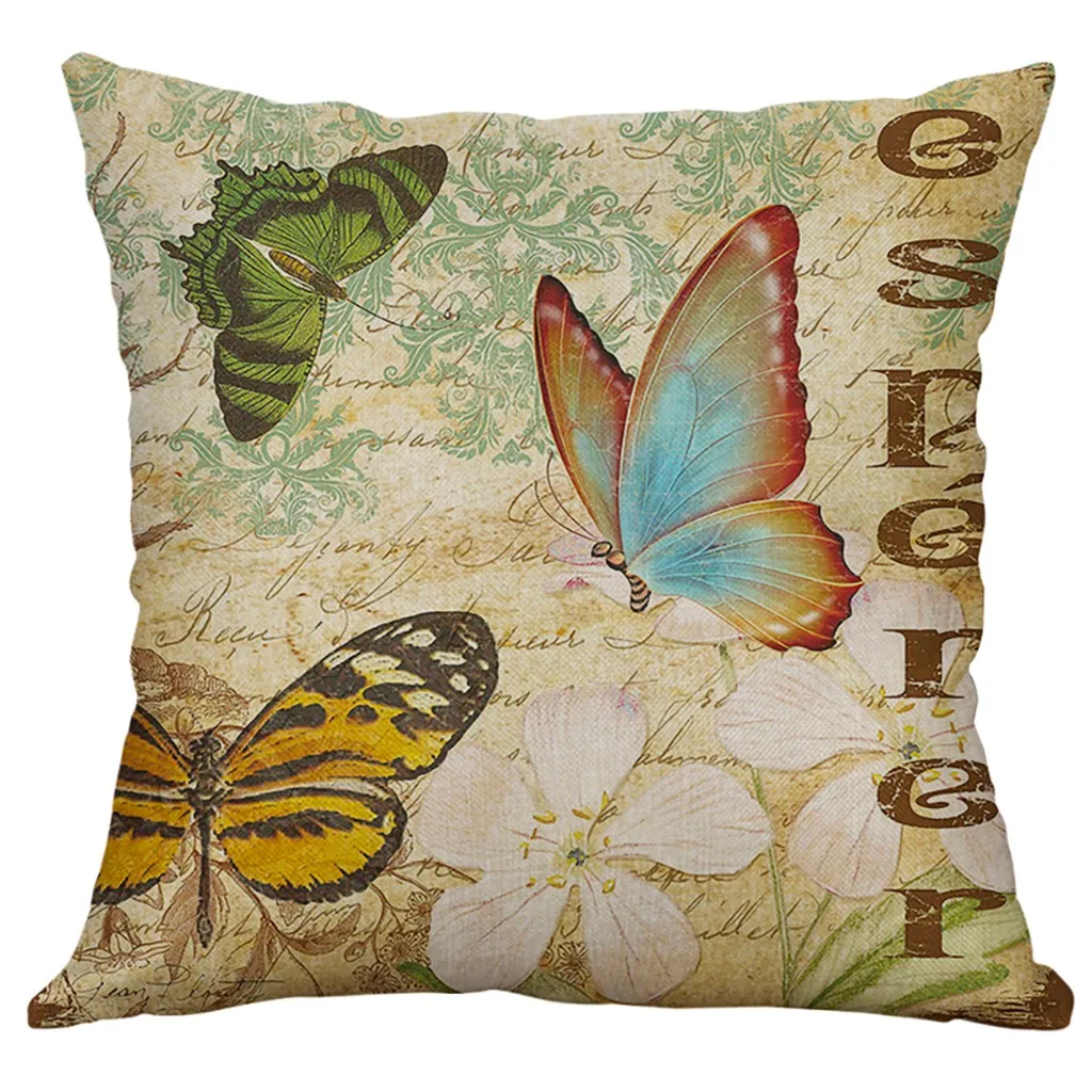 

KXAAXS fashion creative pillow case 2019 animal pattern pillow case christmas Simple Linen Creative Lovely Pillow Cover #y45