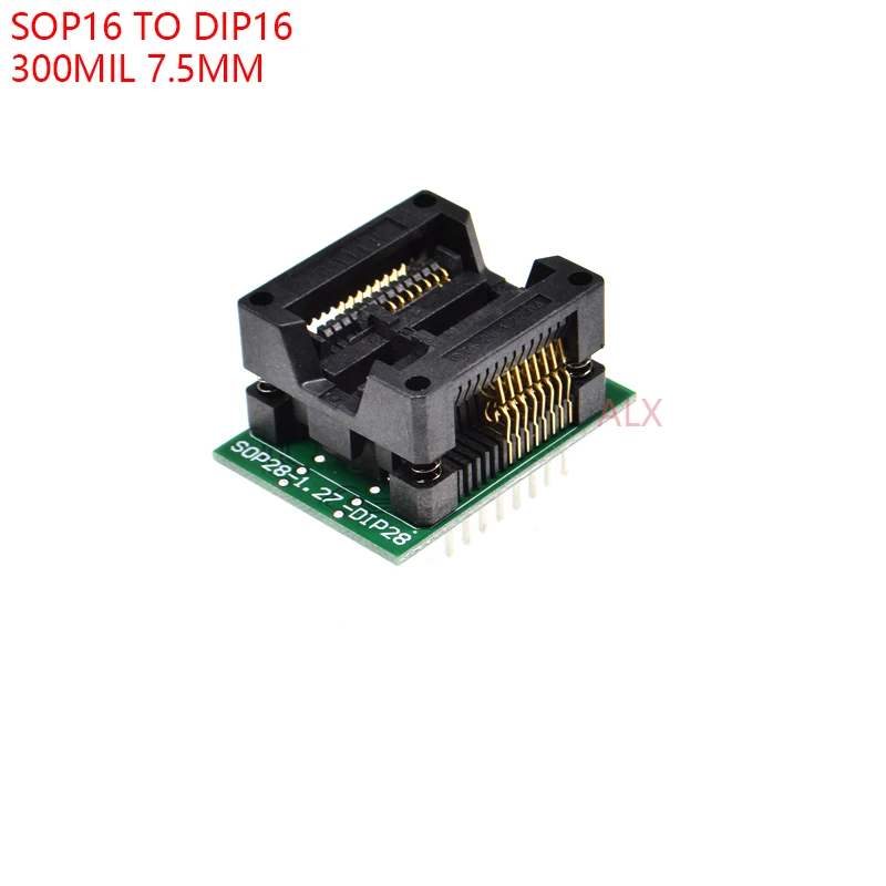 

SOIC16 SOIC 16 SOP16 TO DIP16 programmer adapter socket Body Width 7.5MM 300MIL IC SOCKET CONVERTER test chip