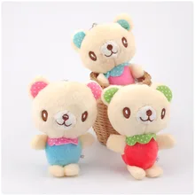 10 см мультфильм мини медведь Красочная Одежда плюшевая мягкая милая сумка Рождественская Кукла-подвеска брелок милый креативный подарок игрушка