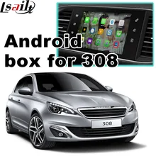 Android 6.0 GPS de navegación para Peugeot 308 MRN SMEG + sistema de interfaz de vídeo caja de espejo enlace youtube waze iGO yandex navi