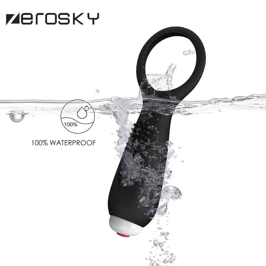 Силиконовое вибрирующее кольцо на член Zerosky секс игрушки для мужчин игрушка