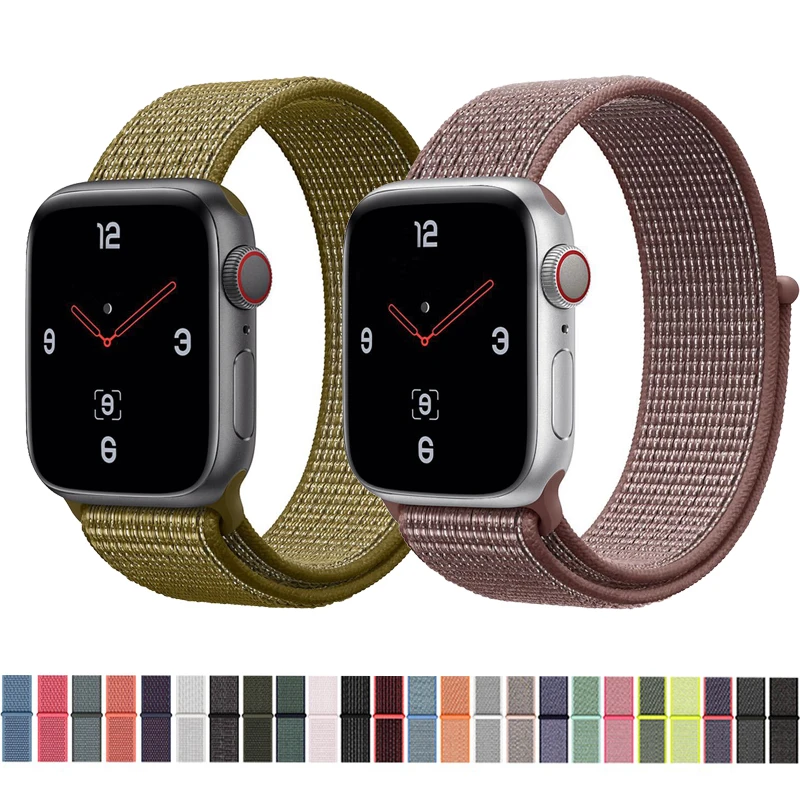 

Straps Nylon Series 4 3 2 1 Bands Bracelet for iWatch 4 Bands 44mm Band Nylon Strap for Apple Watch Strap 44mm 42mm 38mm 40mm