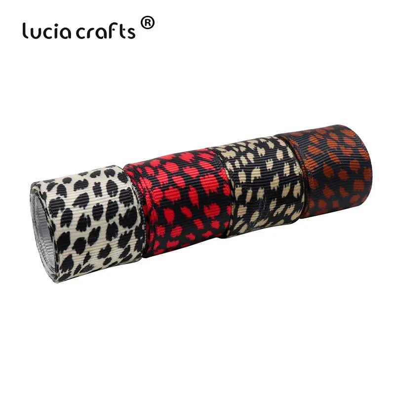 Lucia Crafts 5 ярдов/партия 25 мм печатные ленты для женщин бант ремесла одежда