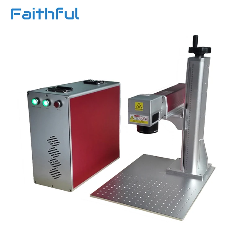 20w 30w 50w fiber laser marking machine for nylon ABS pvc plastic