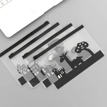 1 шт. милый Животные Слон Фокс Жираф белка скраб ПВХ A5 Папки и файлы подачи документов мешок канцелярских принадлежностей подарок e2094