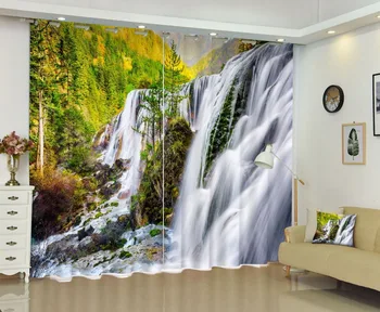 

Grand waterfall 3D Blackout Curtains Healthy non-pollution Digital Print Customiz Design Tablecloth Shower Curtain Bedding