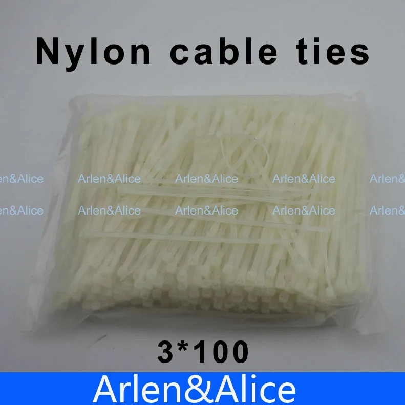 

1000pcs 3mm*100mm Nylon cable ties