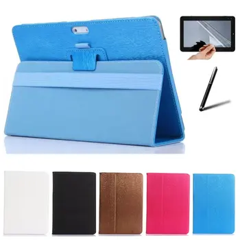 

PU Leather Case Stand Cover for PACIFIC TECH PROFESSIONAL 9.6" TABLET Tablet + Screen Protective Film + Stylus Pen