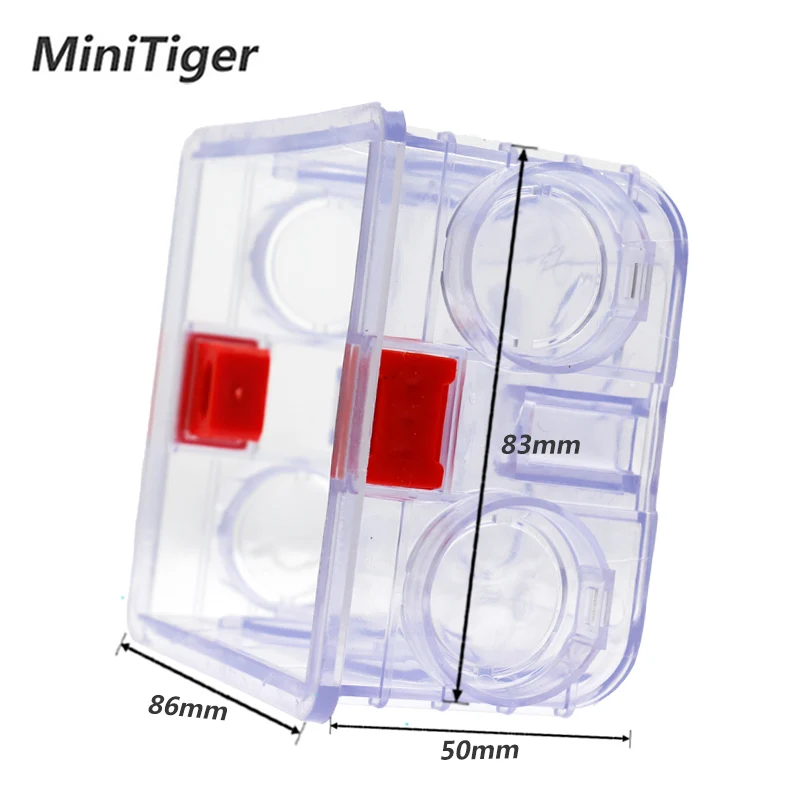 Minitiger 86 мм* 83 мм* 50 мм Регулируемая прозрачная Монтажная коробка внутренняя кассета для 86 Тип wifi сенсорный переключатель и USB разъем - Цвет: Blue